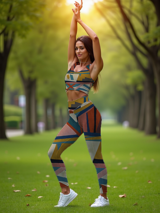 Abstract Art Design Women's All-Over Print Yoga Pants